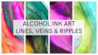 How To Make Alcohol Ink Art Lines, Ripples, and Veins