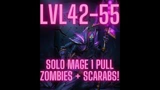 ZF Mage Solo 1 Pull level 42-55 | Scarabs + Zombies: 2023_Update