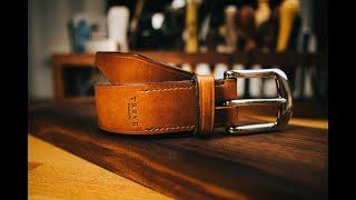 How To Make A Leather Belt By Hand - Build Along - Make Your Own Leather Belt