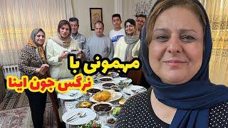 ولاگ دورهمی و مهمانی با خانواده نرگس قاسمی و تدارکات آشپزی 