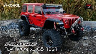 Axial SCX10 III Jeep Wrangler Rubicon /  I Test The PROLINE FLAT IRON XL G8 on my crawler course