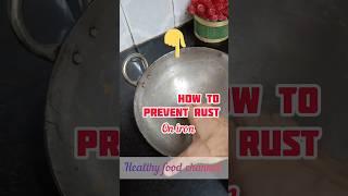 how to prevent rust on iron skillet utensils  #shortsfeed