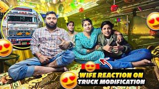 Wife Reaction On Truck Modifications  || Trucking Life || #pankajmaddheshiyavlog #vlog