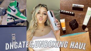 DHGATE haul/unboxing (Nike Air Jordan's & Dior Converse), my July Ipsy bag, & the best hair curler