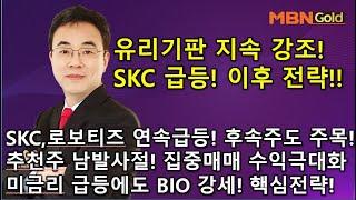 [이효근의 10점만점 1/9] 유리기판 대적중! SKC급등! 이후 전략! 추천주 남발 사절! 집중매매-수익극대화! SKC,로보티즈 연속랠리 후속주도 주목! 미금리 급등 BIO전략!