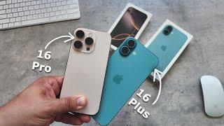 Apple iPhone 16 Plus & 16 Pro (Teal & Desert Titanium) Unboxing!