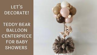 How To Make A Teddy Bear Balloon Centerpiece With Pampas Grass