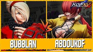 KOF XV  bubblan (K`/Ash/Hinako) vs Abdoukof (Chizuru/Benimaru/Shermie)  Steam Replay Match 