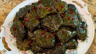 Persian Stuffed Grape Leaves (Dolmeh Barg e Mo) - Cooking with Yousef