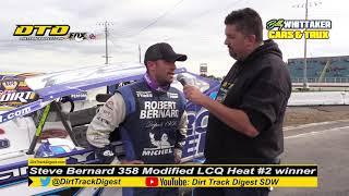 Super Dirt Week 2018: Steve Bernard 358 Modified LCQ Heat #2 winner post race interview