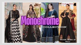 Glamorous BLACK Chiffon dress designs || Aesthetics black Fancy Pret for women Variety 2024 