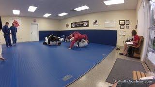 Round 2 of half guard sparring at Valhalla Academy - July 30