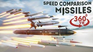 SPEED COMPARISON 3D | Missiles VR360 