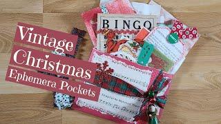 Vintage Christmas Ephemera Pockets: Junk Journal Ephemera