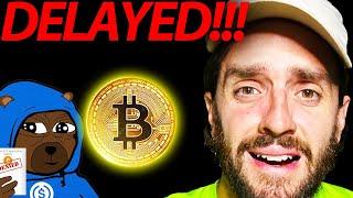 CRYPTOS CRASHED AGAIN!!! BITCOIN ETF DELAYED!!! #BITCOIN #CRYPTO #BTCETF