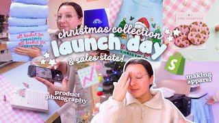 LAUNCH DAY VLOG  Christmas Collection Goes Live: Sales Stats & Final Prep Behind the Scenes! 