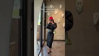 Leather Skirt Outfit Idea 2024|| #shorts #fashion #styling #reels