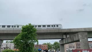 AirTrain JFK above Van Wyck Expressway