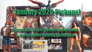 January 2024 Pickups with GreymanX6! Tunnel Rat GI Joe Classified Unboxing and a couple import games