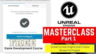 How to install Unreal Engine and Create Blueprint Project.Unreal Engine Tutorial (Part 1)