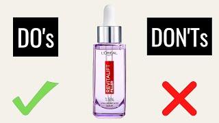 How To Use L'Oréal Revitalift Filler 1.5% Hyaluronic Acid Plumping Face Serum