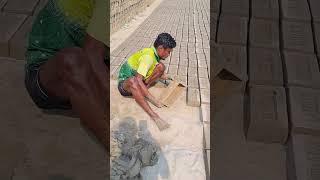 Speedy bricks  maker #shortvideo #brickworks #construction in the garden