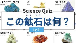 【理科 サイエンスクイズ】 この鉱石は何？_レベル1（鉱石の名前分かるかな？） ◉宝石 ◉地質 ◉理科 ◉勉強動画 ◉jewelry ◉ore