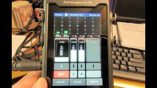 TASCAM Portacapture X8: Setting Up For External Phantom-Powered Microphones to Stereo WAV File