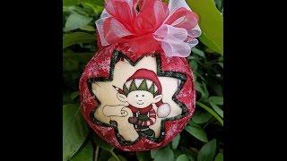 Christmas Ornament - Quilted Handmade Keepsake Ornament Elfin Magic