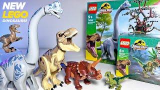 NEW LEGO Dinosaurs Toys! Jurassic Park 30th Anniversary Brachiosaurus, T-Rex, Velociraptor