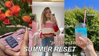 SUMMER RESET ️ vision board, bucket list & summer reading | pinterest inspired summer routine