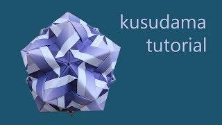 kusudama designed by Narong Krined - modular origami - tutorial - dutchpapergirl