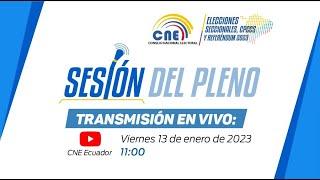 SESIÓN ORDINARIA No. 03-PLE-CNE-2023