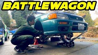 The Thieves Ruined My Brakes? Fixing my Stolen Subaru Impreza Battlewagon Ep. 13