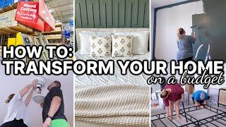 EASY DIYS TO TRANSFORM YOUR HOME!  BIG Home Improvements | DIY Accent Wall + Changing Ceiling Fans