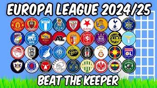 Beat The Keeper - Europa League 2024/25 - Algodoo Marble Race