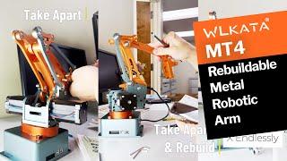 WLKATA MT4 Rebuildable Metal Robotic Arm - High Performance Perfect for Robotics Learning Robot Arm