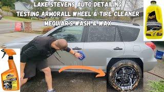 Lake Stevens Auto Detailing testing Meguiars Wash and Wax and Armor All Tire and Wheel Cleaner