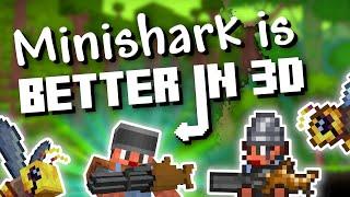 Terraria Craft - Minishark is BETTER IN 3D (first boss?!)