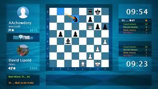 Chess Game Analysis: David Lipold - AAchowdory : 1-0 (By ChessFriends.com)