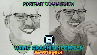 Portrait Commission using Pure Graphite Pencil | Beginner | C21ARTWORKSTV |ArtVlog#14