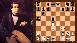 BEATING DAD AT CHESS || Paul Morphy vs Alonzo Morphy - risky d5 move