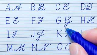 Cursive Writing vs Print Writing | Cursive writing a to z | Cursive handwriting Capital letters abcd