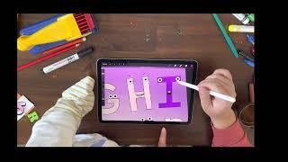 Coloring Alphabets | A to Z | Dao Dao Kids TV | Digital Art