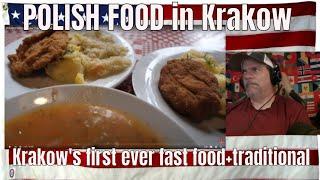 POLISH FOOD in Krakow, Poland | Krakow's first ever fast food+traditional Polish MILK BAR - REACTION