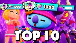 Top 10 Easiest MAX TIERS In Brawl Stars (After Update)