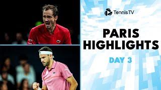 Medvedev & Popyrin Clash; Dimitrov, Rune & More Feature | Paris 2024 Day 3 Highlights