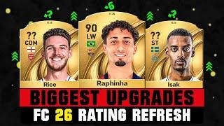 FIFA 26 | BIGGEST RATING UPGRADES IN FC 26!  ft. Raphinha, Rice, Isak…