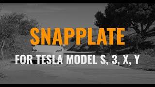 No Drill License Plate Mount for Tesla Model S, 3, X, Y, & CT - SnapPlate by EveryAmp