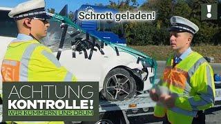 STRAFTAT!  Schrottfahrzeuge mit Öl dürfen NICHT über die Grenze! | Achtung Kontrolle